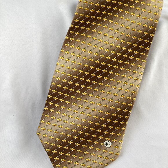 Versace Classic V2 Silk Gold Necktie Tie - LIKE NEW - Picture 1 of 5